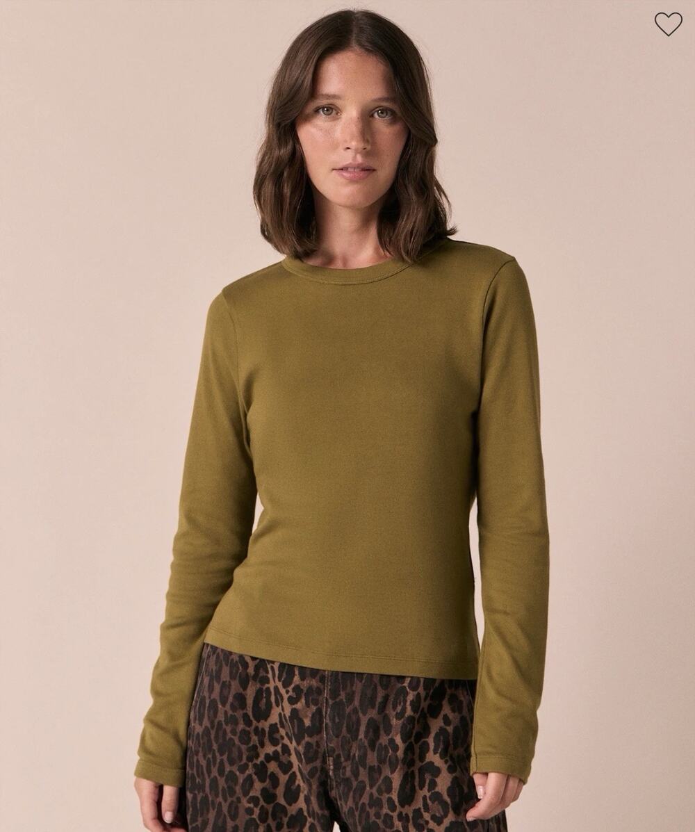 BEYOND NINE Women's Lila Jersey Top Fresh Olive XL